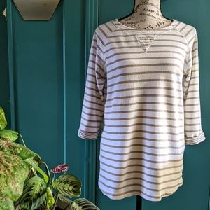 Casual Striped Popover Top
